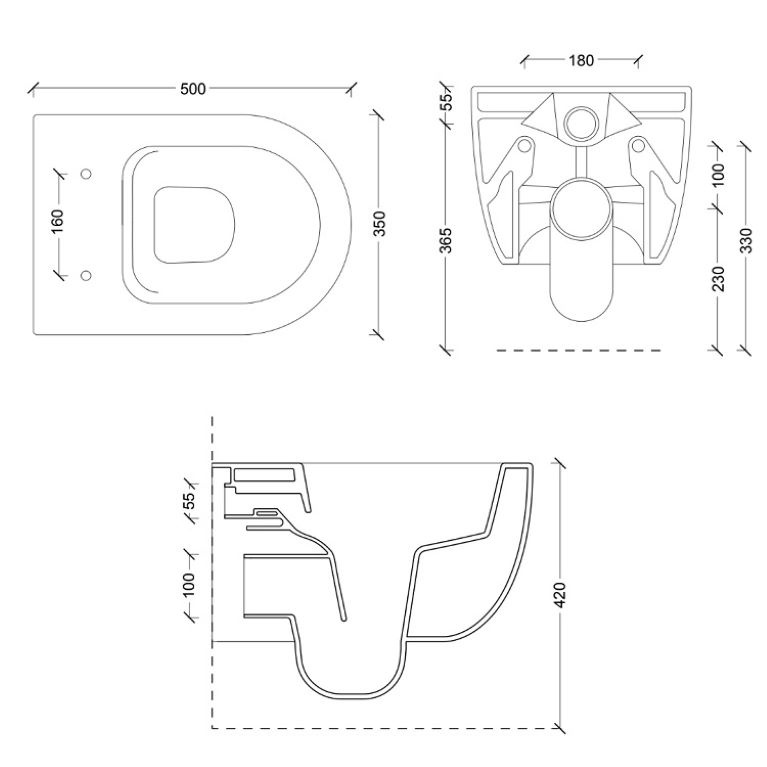 Zero Wall Hung Toilet & JTP Frame Bundle Sanctuary Bathrooms